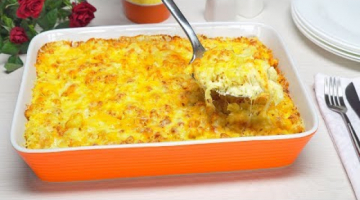 Очень вкусно и сытно! ЗАПЕКАНКА ИЗ МАКАРОН С СЫРОМ