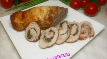Очень вкусный мясной рулет с сыром и оливками