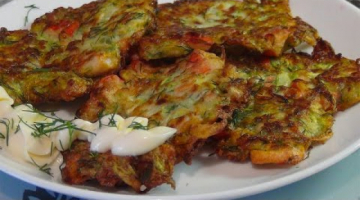 Оладьи из кабачков с крабовыми палочками