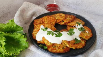 Овощные оладьи с сыром сулугуни. Съедаются моментально!