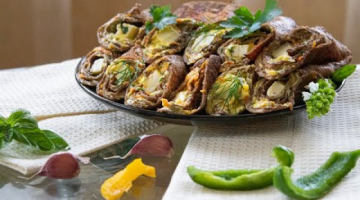 ПЕЧЕНОЧНЫЕ РУЛЕТИКИ с начинкой из ОВОЩЕЙ.