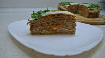 Печеночный торт - очень вкусная и сытная закуска к праздничному столу