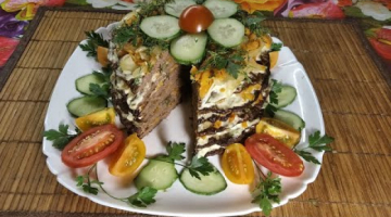 Печеночный торт. Вкусный и простой рецепт. Закусочный торт.