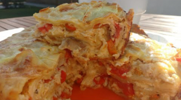 Пирог из лаваша с начинкой "пицца"