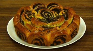 Пирог маковый "Роза" и булочки "Улитки". Нарядная выпечка с маком.