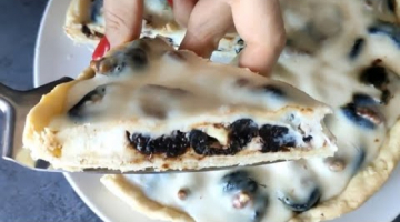 Пирог с черносливом и орехами вкуснее торта. Пирог со сметанной заливкой.