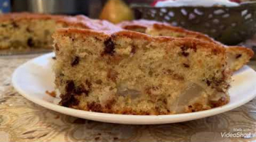 Пирог с грушей, шоколадом и орехами ! 
