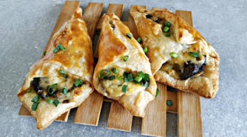 Пирожки из слоёного теста! Пирожки с КАРТОШКОЙ ГРИБАМИ И СЫРОМ!