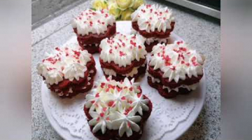 Пирожное красный бархат. RED VELVET.
