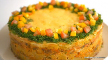 Праздничное горячее блюдо "Рыбный торт" Красивое, вкусное, низкокалорийное