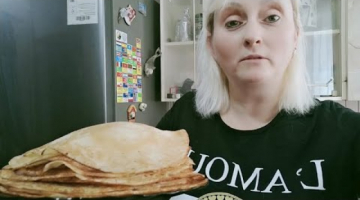 Приготовление очень вкусных блинов на скорую руку