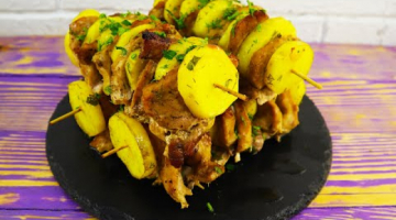 Простой рецепт ужина из 2 ингредиентов! КАРТОШКА с МЯСОМ в духовке! Вкусный ужин для всей семьи