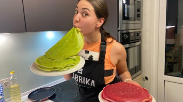 Разноцветные блинчики! Зелёные и красные! Удивляем близких на масленицу. Легкий рецепт блинчиков.