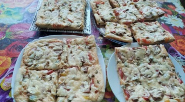 Рецепт домашней пиццы в духовке. Просто, быстро, вкусно.