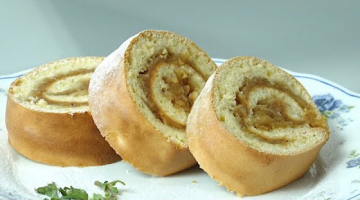 Рецепт фантастического блюда! Яблочный рулет!