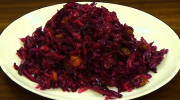 Салат из краснокочанной капусты с изюмом
