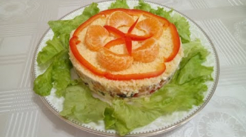 САЛАТ МЯСНОЙ с ОВОЩАМИ в КУЛИНАРНОМ КОЛЬЦЕ !!! ПРОСТО,БЫСТРО и ВКУСНО !