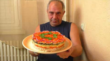 САЛАТ с КОПЧЕНОЙ КУРИЦЕЙ - пошаговый рецепт !