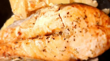 Сёмга в сметанном соусе с картошкой