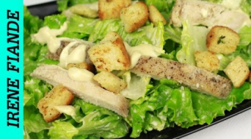 Шикарный салат ЦЕЗАРЬ с курицей. Салат с курицей и сухариками. Вкусный!