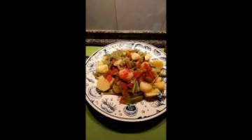 # shorts Зеленая фасоль с картофелем!  Быстро, вкусно!  Вкусный салат! 