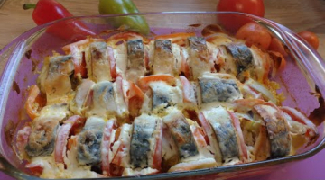 Скумбрия в духовке с овощами