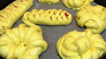СМЕТАННИКИ С ПРОСЛОЙКОЙ/ СДОБНЫЕ БУЛОЧКИ С ЯБЛОКАМИ