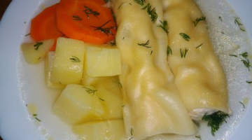 суп с фаршированными макаронами