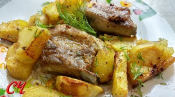 Свиные Ребрышки,Запеченные в Духовке с Картошечкой! Очень  Вкусно!!!