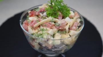 ТЁПЛЫЙ САЛАТ С БАКЛАЖАНАМИ, помидорами и сыром