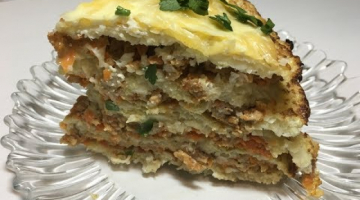 Удивите своих гостей. Капустный торт с мясной начинкой.Рецепт вкусного торта.