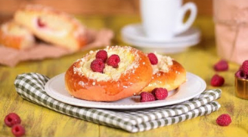 Ватрушки с творогом и малиной