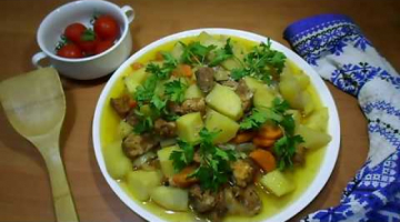 Вкусное жаркое в трехлитровой банке: все сложила и забыла =)
