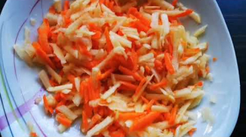 ВКУСНЯШКА из моего детства. Всего Три ингредиента, просто и вкусно. Морковь с яблоком и сахаром.