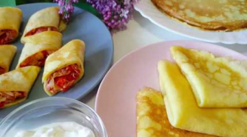 Вкусные БЛИНЧИКИ ИЗ МАНКИ! Простой рецепт блинчиков! Блинчики без муки