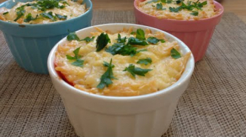 Вкусные запеченные макароны с помидорами и сыром. 