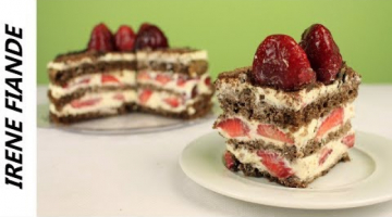 Вкусный  бисквитный торт без  заморочек. Шоколадный ТОРТ с клубникой