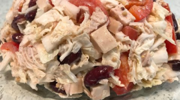 Все ищут его на столе! Потрясающий салат с курицей, пекинской капустой и фасолью!