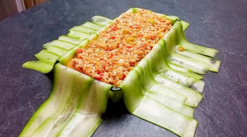 Я не могу перестать его готовить! Вкуснее ужина ещё не было! Блюдо из кабачков и фарша в духовке.