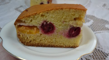 ЗАЛИВНОЙ ПИРОГ С АБРИКОСАМИ И ВИШНЕЙ❤️ЛЕТНЯЯ РАДОСТЬ?