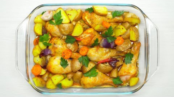 Запеченные куриные ножки с картофелем. Рецепт от Всегда Вкусно!