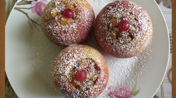 Запечённые яблочки с орехом и мёдом. Рецепт ?