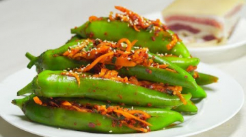 Зеленый острый перец кимчи. Корейская кухня. Рецепт от Всегда Вкусно.