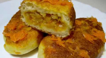 ЖАРЕННЫЕ ПИРОЖКИ С КАПУСТОЙ И ВКУСНЮЩЕЙ ЗАПРАВКОЙ. Рецепт вкусных домашних пирожков.