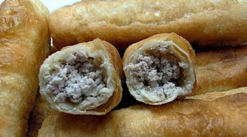 Жаренные трубочки с мясом 