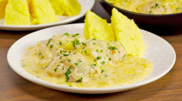 Жемчужина кабардинской кухни - ГЕДЛИБЖЕ. Курица, тушеная в сметане с необычным гарниром.